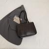 Commuter Vintage Underarm Bag Women's Bow Double Pocket Tote Bag Large Capacity Shoulder Bag
