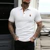 Everyday Men's Short-sleeve Polo Shirt with a 3 Button Vintage Collar and Classic Knit Color-blocked Cuffs—a Lightweight, Soft Summer Staple