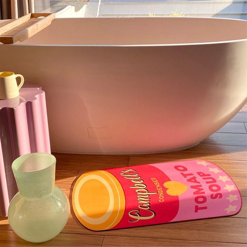 Quick-drying Non-slip Bathroom Toilet Toilet Door Mat Absorbent Diatom Mud Carpet American Sweet Cool Spice Girl