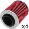 Oil Filter Replacement for Can-Am Outlander 330 400 450 500 570 650 800 850 1000 Replace# 420256188 711256188 KN152 HF152 (4Pcs)
