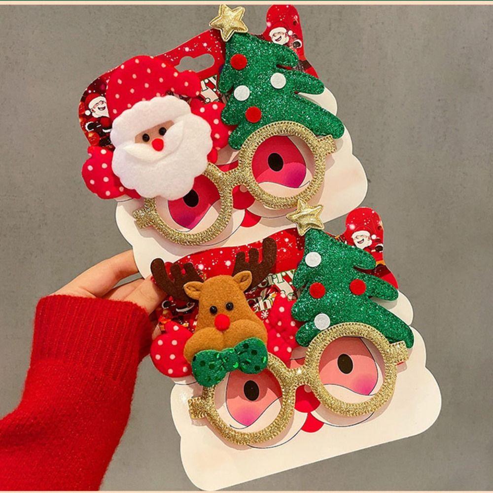 

Plastic Santa Snowman Glasses Deer Horn Glasses Children s Party
