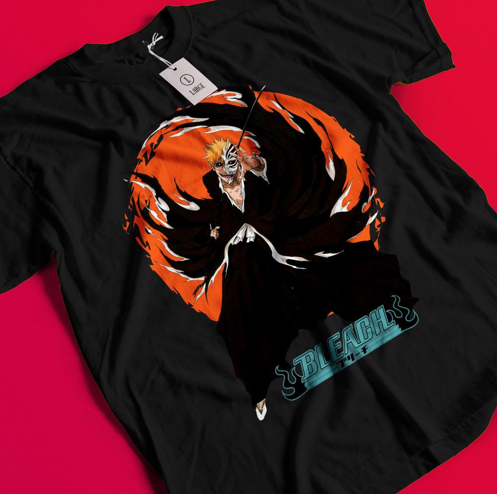 

Bleach Anime Tshirt Ichigo Bankai T-Shirt Aizen Yhwach Tee Zaraki Kenpachi Shirt BB833 L