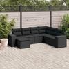 VidaXL Garden Lounge Set with Cushions 7 Pcs, Patio Sofas, Patio Furniture Set, Outdoor Furniture, Black 3222894