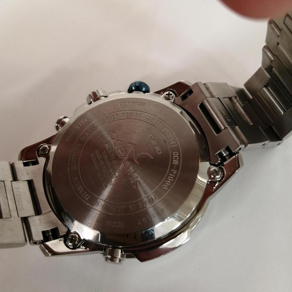 Used CASIO BLK 0CW-P1000 OCEANUS Radio-controlled Solar Watch