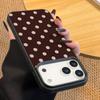 Retro beige polka dot pattern phone case suitable for iPhone17 16 15 14 13 12 11Pro/Max/Plus anti drop and shockproof back cover