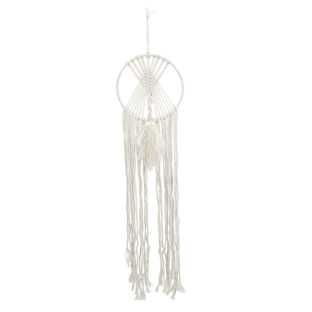 Dream Catcher Bohemian Hand Woven Cotton Rope Dream Catcher Tapestry Home Decor Pendant 20x95cm