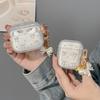 Silberner Schleifen-Kopfhörer-Schutzhülle Weiche Abdeckung für Airpods 4/3/2/1/pro3/pro2/pro