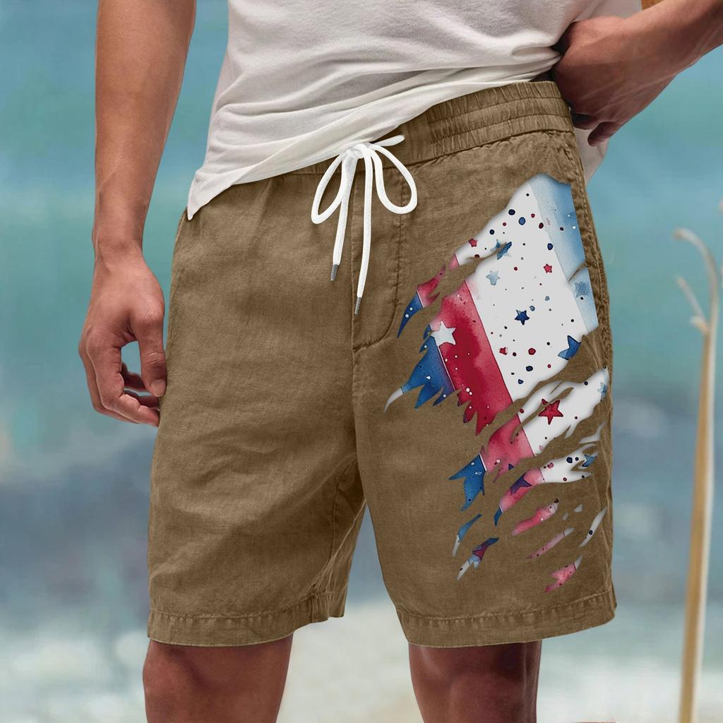 Męskie letnie, duże, swobodne, luźne spodnie sportowe, szorty plażowe