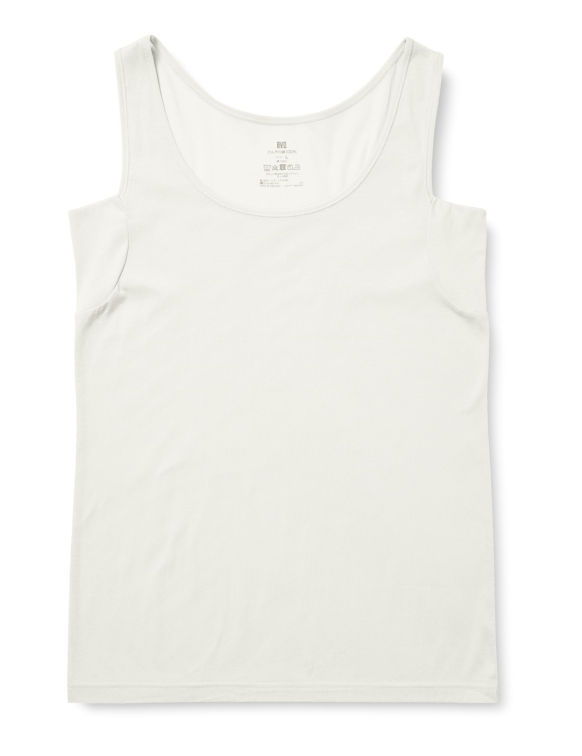 

Майка прохладная к телу белая [B.V.D.] майка, 100% хлопок, на ощупь, влагоотводящая функция, топ, BAKC50, женская, белый