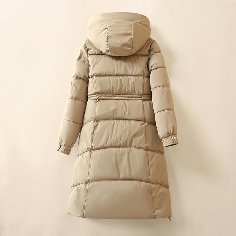 Jesień Zima Pogrubiona Ciepła Parka Kobiety Casual Słodki Jednolity Kolor Duża Kieszeń Luźny Płaszcz z Kapturem Kurtki Odzież Wierzchnia
