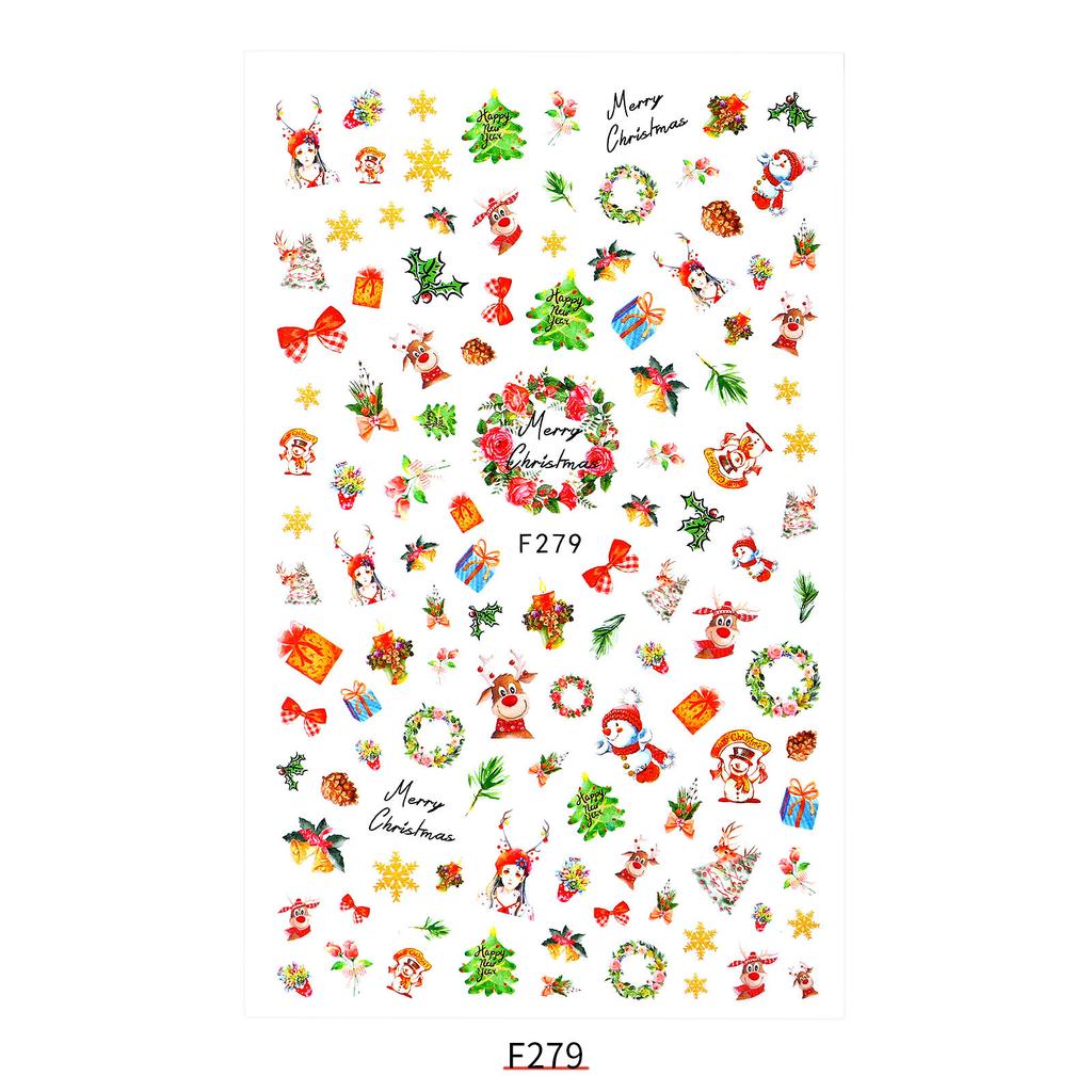 3D Adhesive Halloween Christmas Nail Stickers Decals Nail Art Decoration