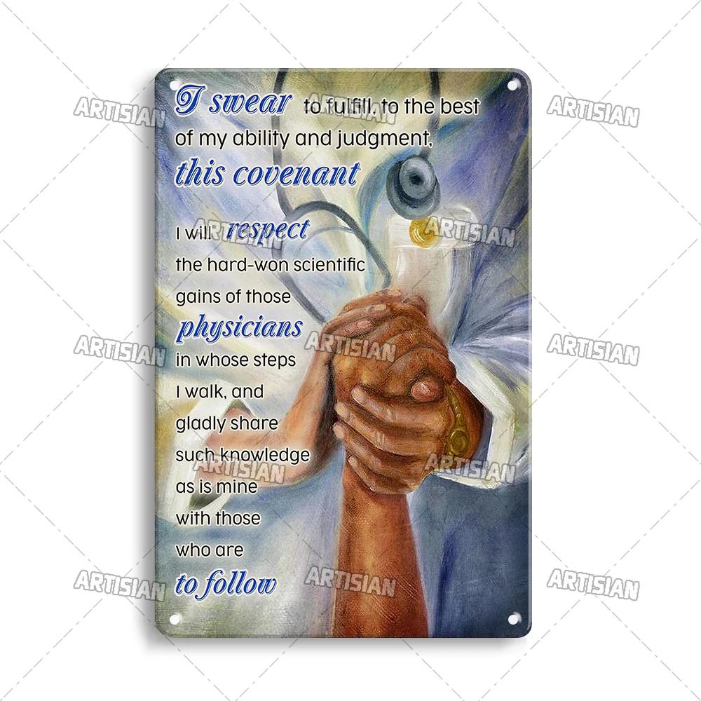 ARTISIAN Weathered Doctor Metal Poster Vintage Metal Tin Sign Man Cave Garage Wall Decorative Home Metal Plaque Art Metal Sign