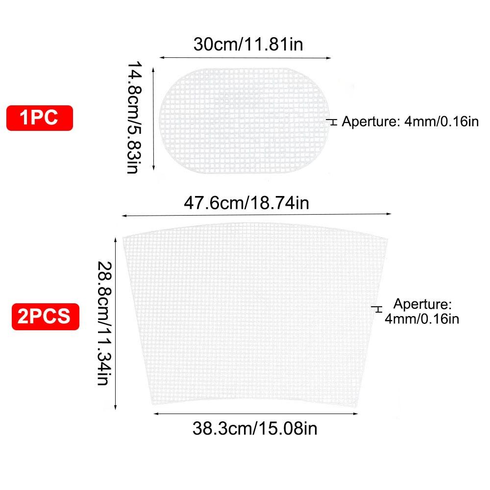 DIY Crafting Plastic Bag Mesh Grid Durable Black White Mesh Cloth Canvas Bag Sheets