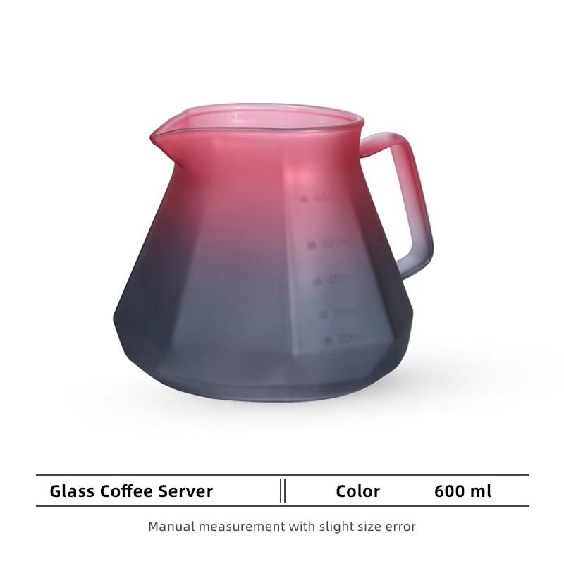 High Quality Luxury Handmade Borosilicate Glass Pour Coffee Tea Set Stainless Steel Coffee Filter Hand Drip Pot Percolators