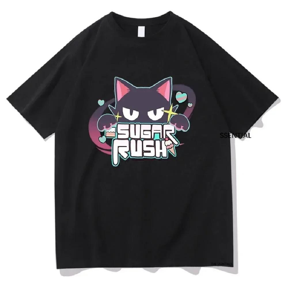 

Blue Anime Archive T Shirts Sugar Rush Funny Men_Women Clothing Unisex Streetwear Manga Cosplay Clothes Cotton Graphic T-Shirts XXXXXL чорний