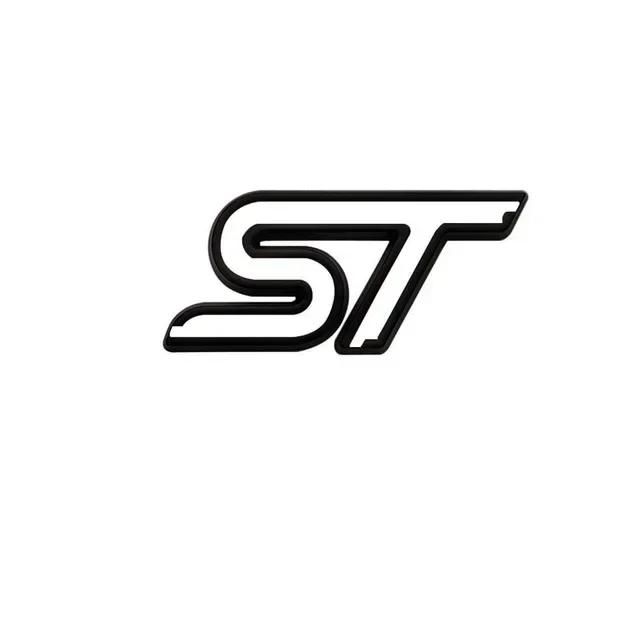 AAANS1 3D Metal ST Logo Car Steering Wheel Emblem Badge Sticker For Ford Focus 2 3 MK2 MK3 MK4 MK7 Fiesta Kuga Explorer Edge