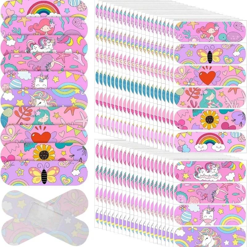 

50pcs/set Cartoon Kawaii Girls Horse Prints Band Aid Skin Dressing Tape Patch Strips Adhesive Bandages Plasters Woundplast 72x19mm