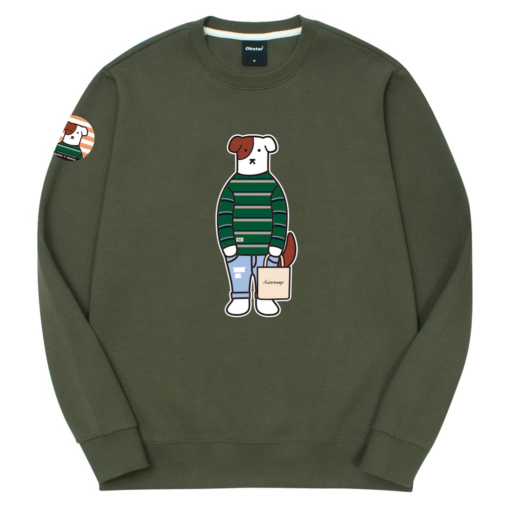 OKSTAR Casual Brodog Special Double-Sided Sweatshirt (C Type)