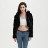 2026 Fall Winter Faux Fur Jacket Women Short Hooded Patchwork Coat Streetwear