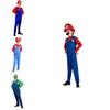 Super Mario Bros Luigi Idraulico Operaio Costume Unisex Materiale Comodo Traspirante Perfetto Per Eventi Cosplay