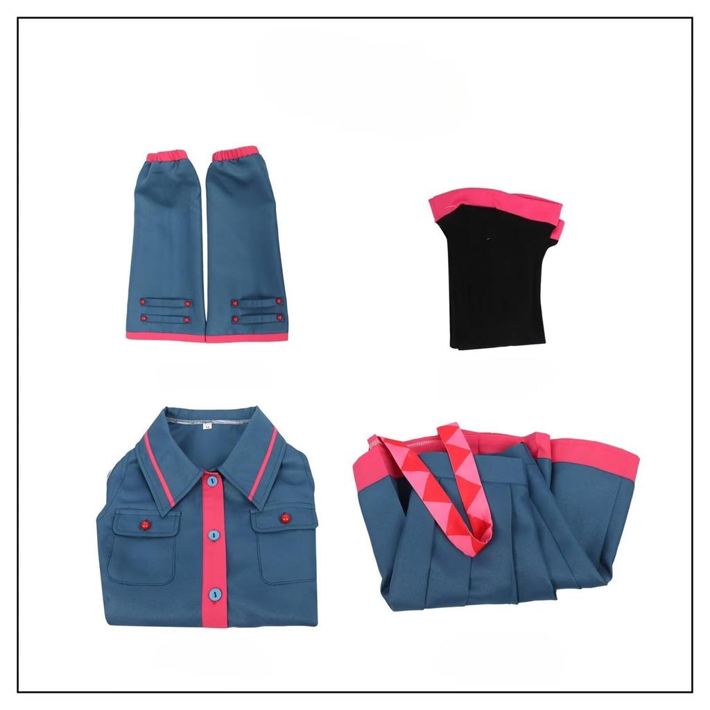 DOKITOKI Hatsune Miku Kasane Teto Cosplay Costume, Official Uniform, Cosplay Costume, Size XL