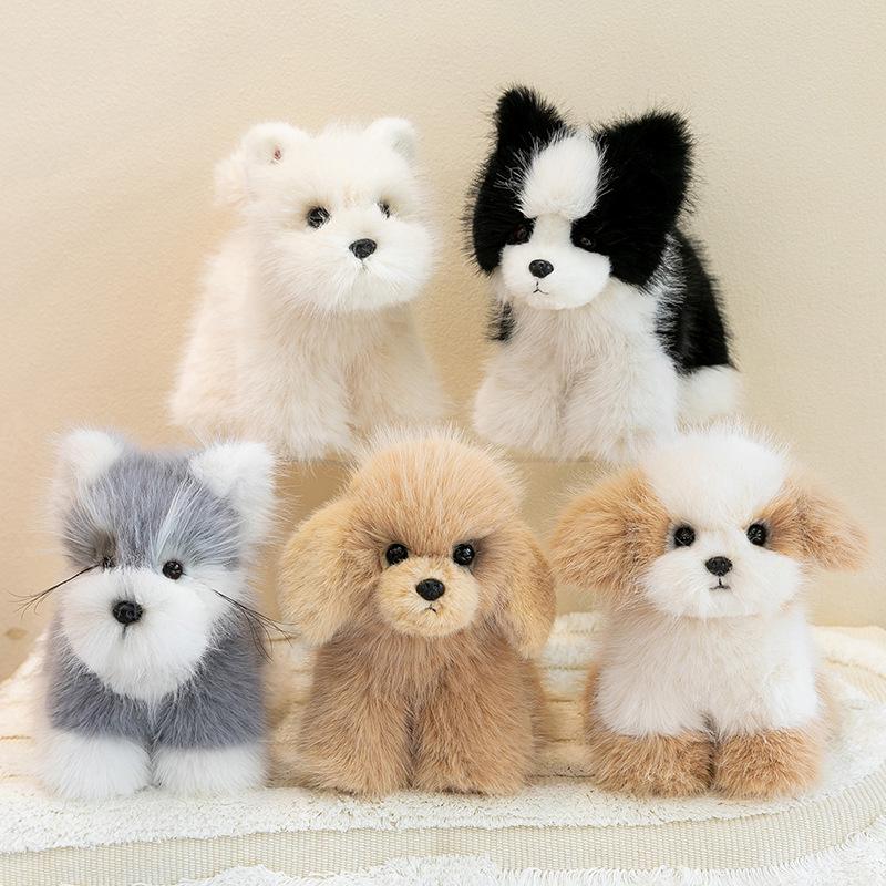 Mengbang Schnauzer Plush Dog Toy - Soothing Doll for Kids' Birthdays