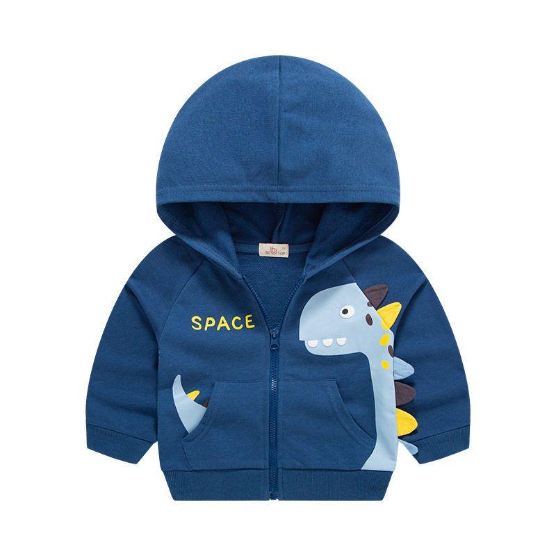 Three-Dimensional Dinosaur Hoodie Sweater Cotton Terry Children's Clothing