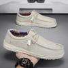 Herren Komfort Slipper Loafer Weiche Penny Loafer Leichtgewichtige Fahrboot Atmungsaktive Freizeit Canvas Slipper Übergröße