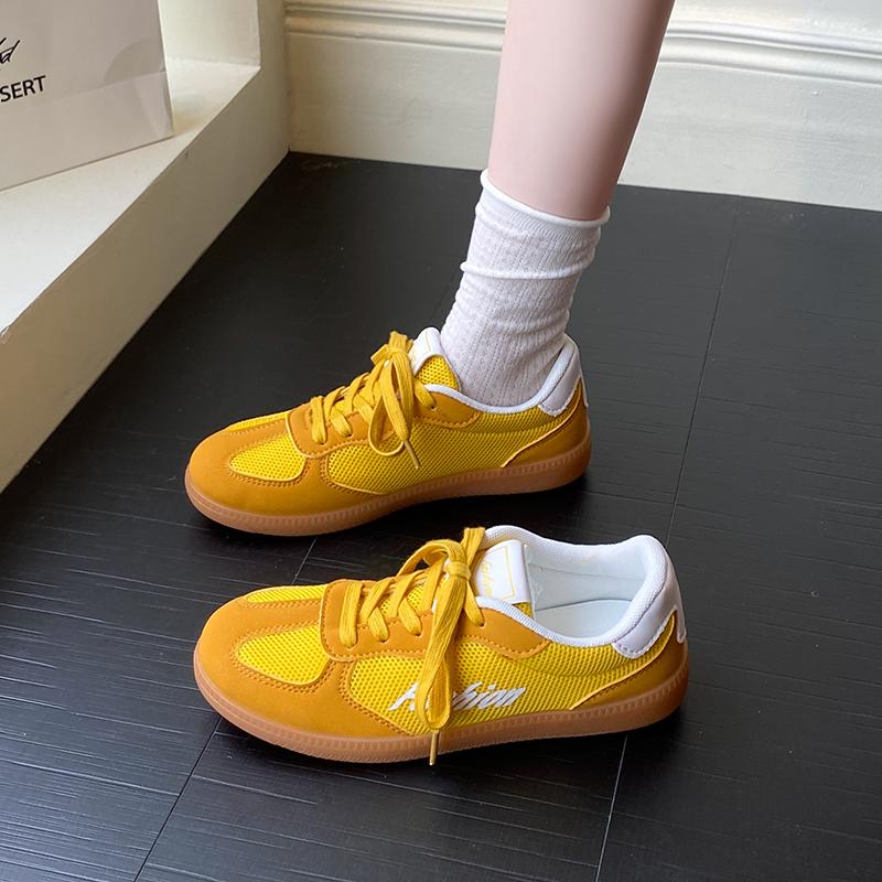 Women'S Mesh Sneakers Lace-Up New Fashion Lightweight Casual Outdoor Walking Flat Shoes Tennis Anti-Slip Women'S Flats Plus Size