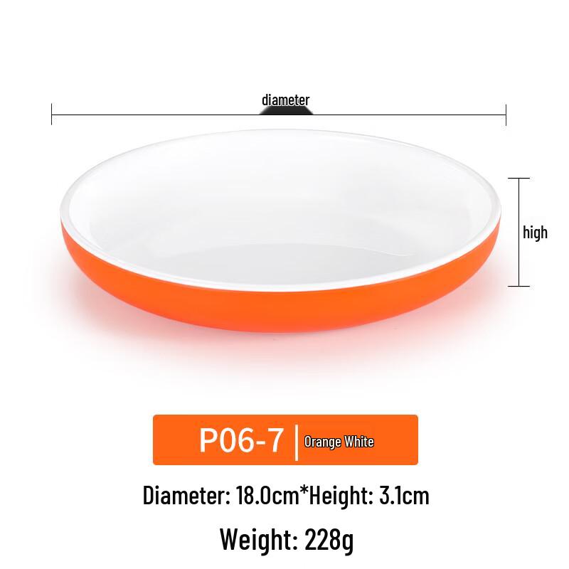 Molona Melamine Shallow Round Side Dish Plate