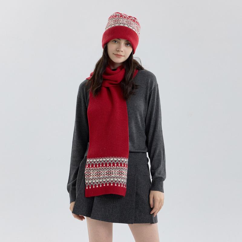 Ny Fair Isle Jacquard Höst och Vinter Stickad Mössa Barn Par Enkel Öronskydd Varm Baotou Ullmössa Herr Trend