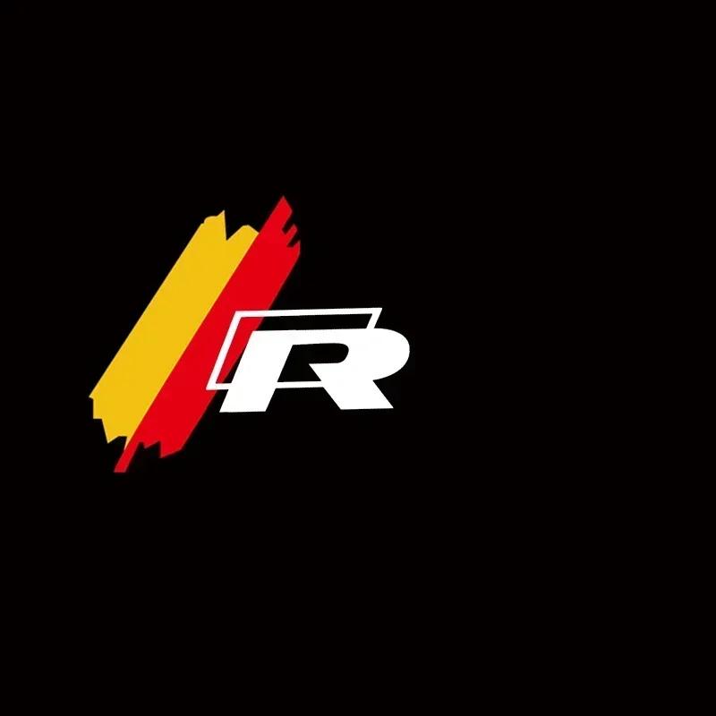 

For VW VOLKSWAGEN 2026 New 2Pcs LED Car Door Welcome Light Logo Courtesy Projector Lamp for VOLKSWAGEN VW Rline Golf Tiguan POLO