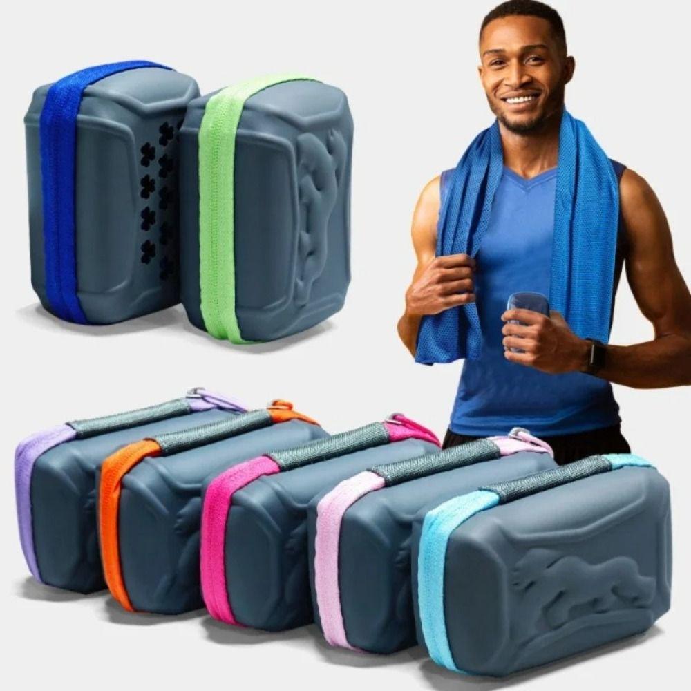Portable Polyester Cooling Towel Microfiber Absorbent Sports Towel EVA Case Fitness Towel Outdoor