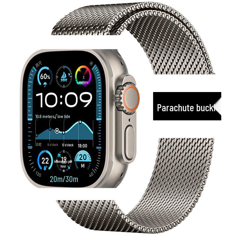 Original Milanese Steel Strap for Apple Watch Ultra2, iWatch10