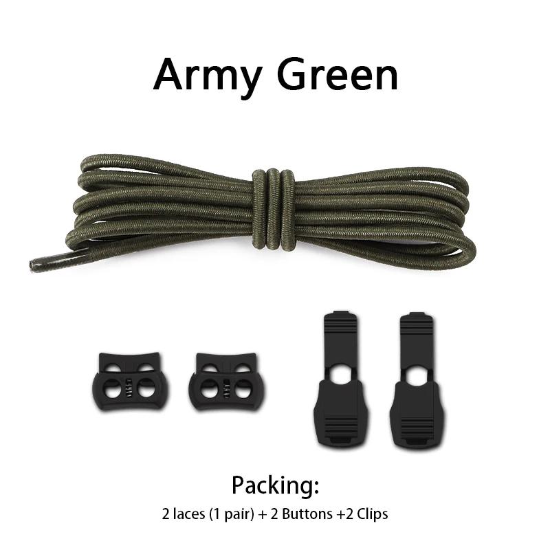 New Elastic Sneakers Laces Without Ties Lock Shoe Laces Adult Kids Tennis Round Shoelaces Rubber Bands for Shoes Accesories