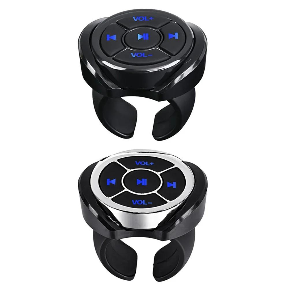 Wireless Bluetooth Media Remote Controller Car Motorcycle Bike Steering Wheel MP3 Music Play Controller For IOS Android Phone