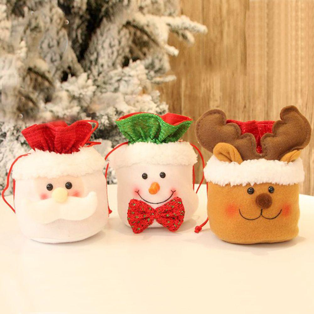 Decoration Xmas Supply Snowman Candy Bags Christmas Tree Decor Apple Container Gift Storage