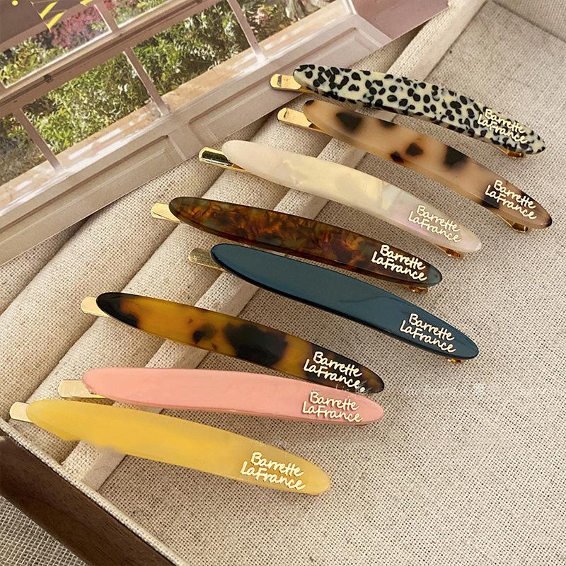 

Acrylic irregular smudge hairpin spring and summer simple and versatile one-word clip fashion casual hair accessories headgear