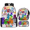 Digital building block backpack, animation primaryschool third and fourth grades light burden reduction, primary and secondary school students storage