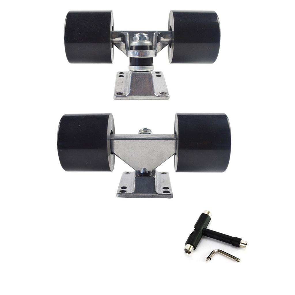 Longboards Achse und Räder Skateboards Radhalterung Brückenbasis und PU-Rad Hardware Skateboards Zubehör