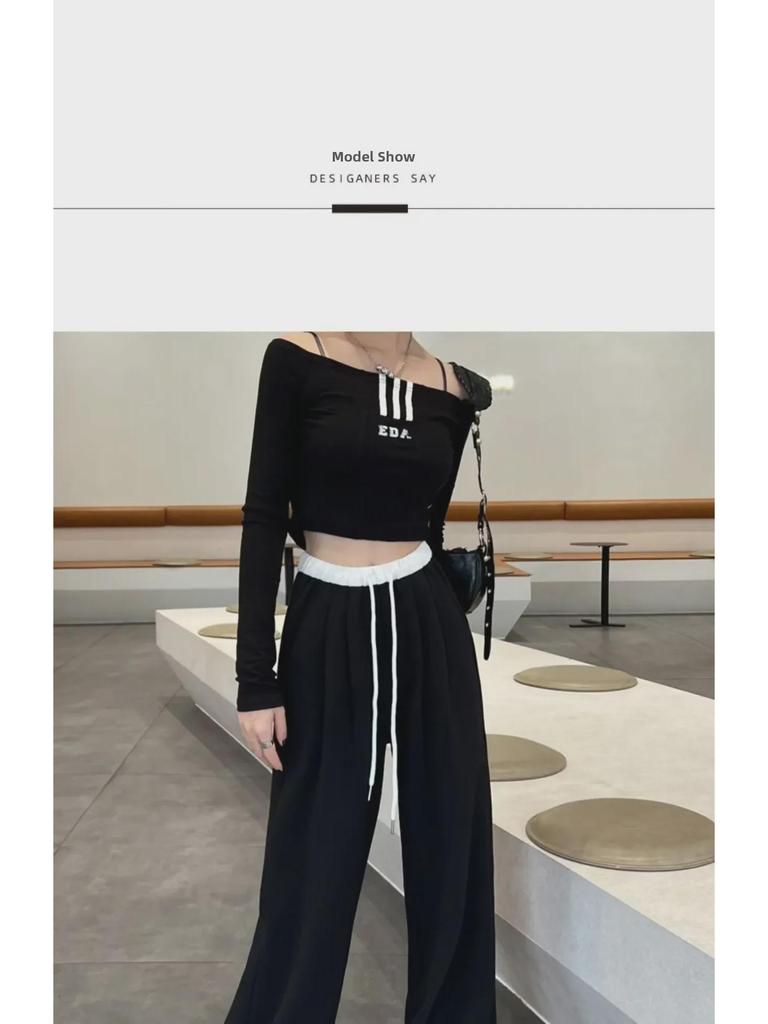 Unisex Spring/Autumn Loose Fit Wide-Leg Sweatpants: Versatile Casual Wear for Students