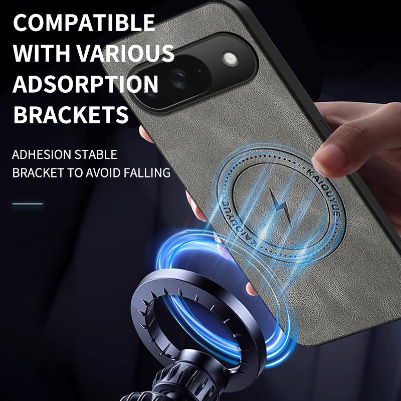 For Google Pixel 9 Lightning Magnetic Leather Case For Google Pixel 9 Pro XL 9A Ultra-Thin Comfortable Phone Cover Pixel 9 Pro