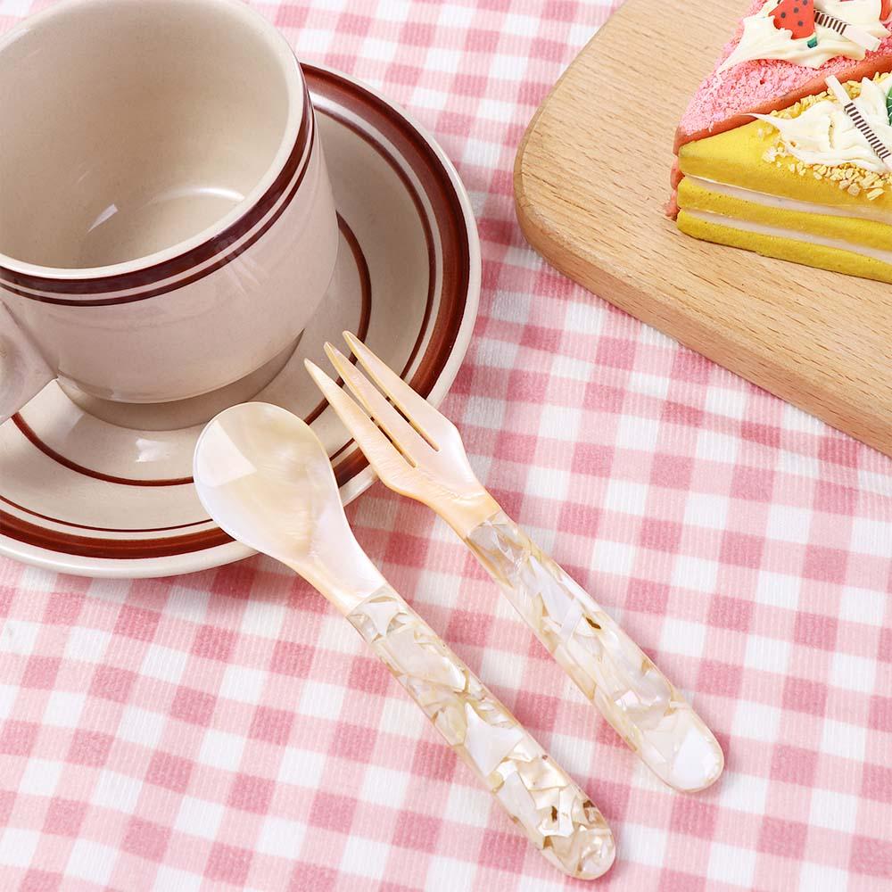 Home Condiment Scoop Coffee Tableware Conch Fork Shell Spoon Ice Cream Dessert Spoon Teaspoon