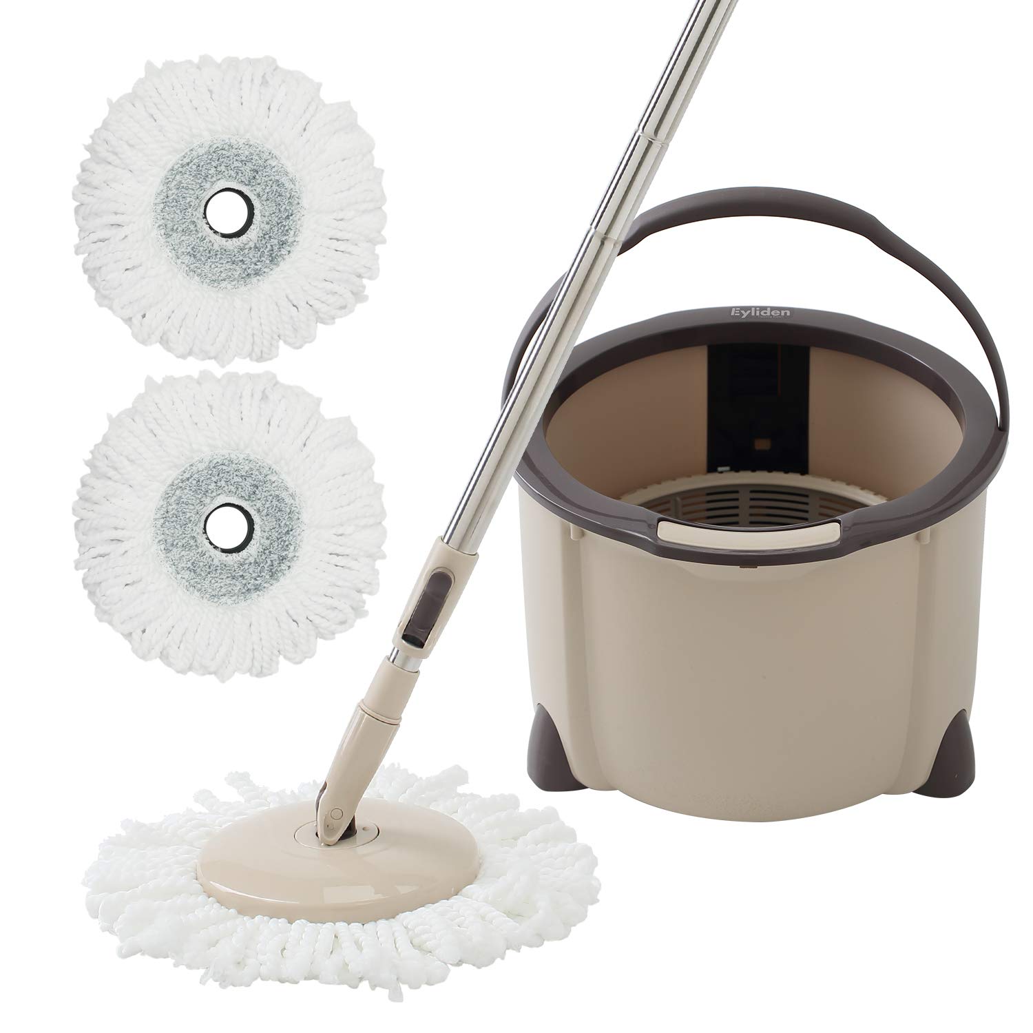 

Eyliden Вращающийся Поднимающийся Вращающийся Спин Пол Пол Торнадо Регулируемый 2 Запасных Компактная Швабра, Швабра, Швабра, Швабра, Швабра, Швабра, Швабра, Круглый, Длина, Насадки, бежевый