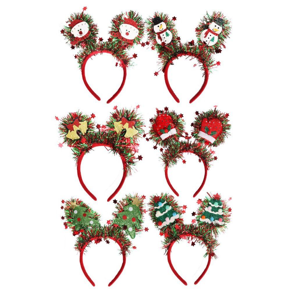 Santa Claus Pattern Christmas Headbands Christmas Party Headbands  New Year Celebration