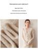 2025 Herbst/Winter Damen V-Ausschnitt Kaschmir Spitzen Strickjacke