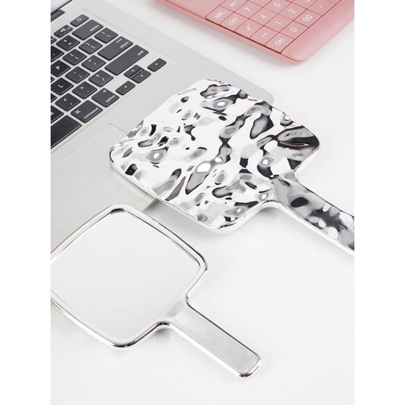 Internet Celebrity Fancy Hand-Held Cosmetic Mirror For Home Retro Ins Goggles Children Portable Portable Hand-Held Beauty Mirror