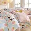 Bedding Four-piece Set, Cotton Pure Cotton Floral Quilt Cover, Bed Sheet Dormitory Three-piece Set