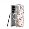 White Skull Magnetic Transparent Full Coverage Case for iPhone 15/16/17 Pro Max.
