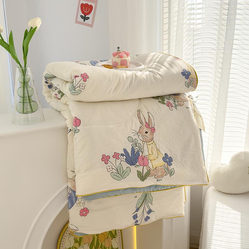 Class A Double Layer Soybean Fiber Quilt for Mothers & Babies - Lightweight Children's Summer Air Conditioning Quilt